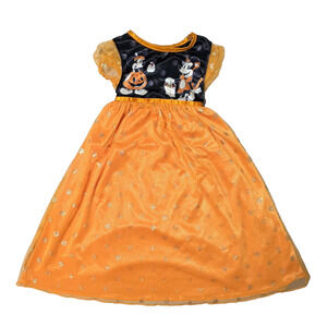 Disney Toddler Girls Halloween Mickey & Minnie Mouse Pumpkin Orange Dress T3